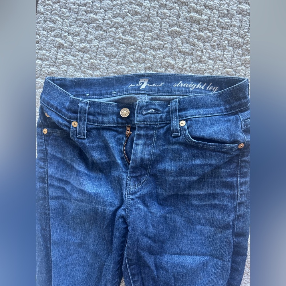 7 For All Mankind Dark Blue Skinny Jeans - Picture 5 of 8